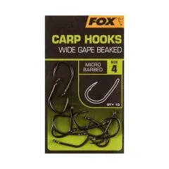 Fox Carp Hooks Wide Gape No 4